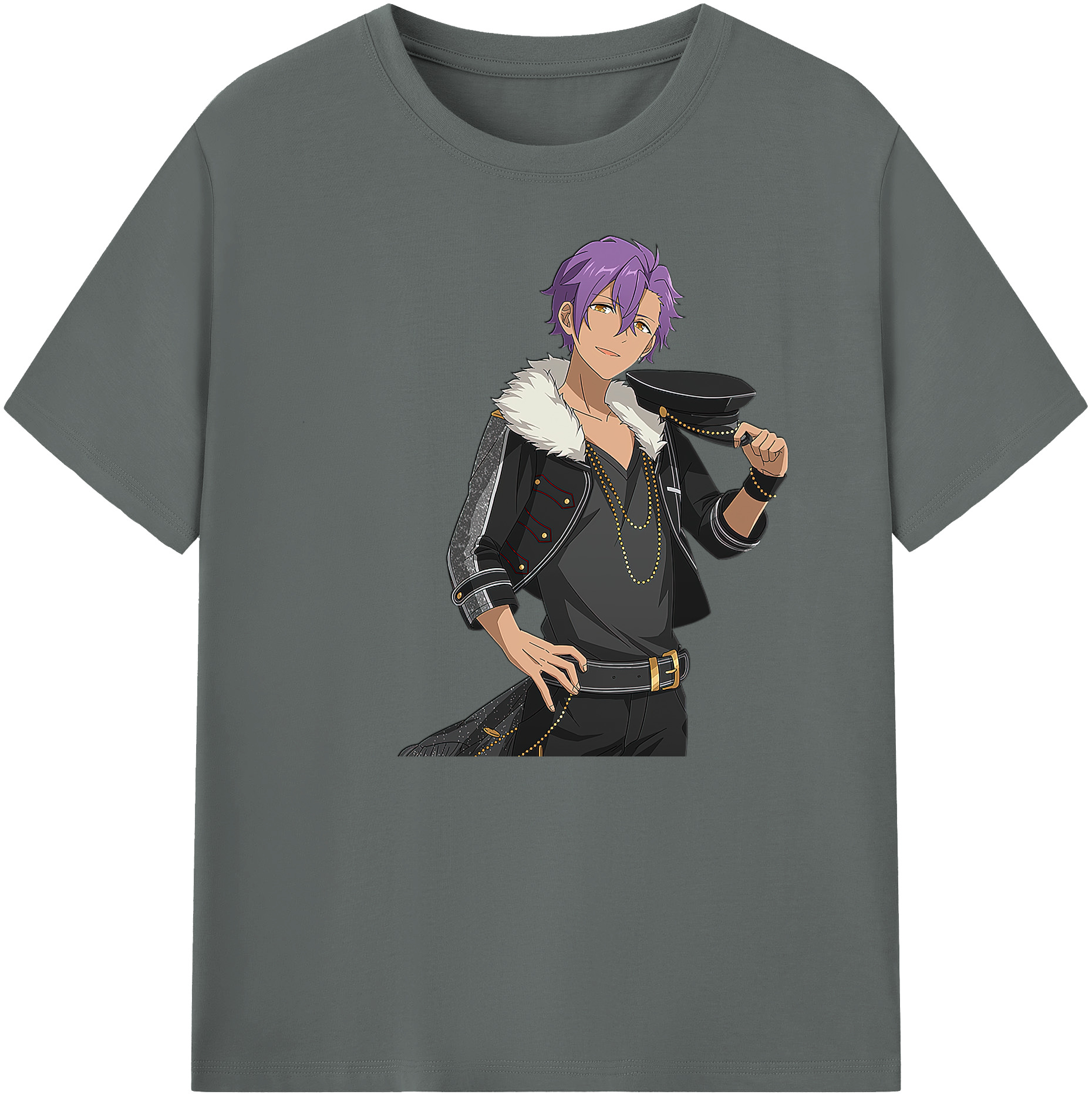 （画像用） あんさんぶるスターズ! Ensemble Stars 綿100％ メンズ半袖Tシャツ｜肌触りやわらか＆通気性